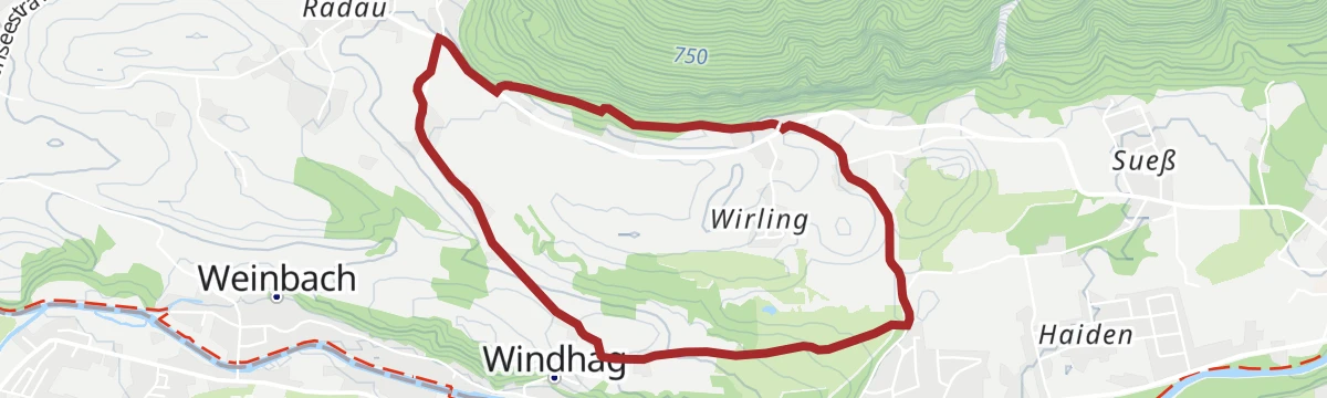 Route map: Golfrundweg